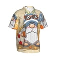 thumbnail image 4 of Nueva camisa hawaiana con estampado divertido de hongos para hombre, camisas casuales de manga corta para vacaciones en la playa, camisas de calle con flores para mujer y niño, 4 of 5