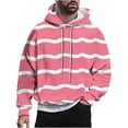 thumbnail image 2 of Sudadera con capucha para hombre, estilo casual, con cuello redondo, estampado, manga larga, blusa de poliéster, 2 of 6