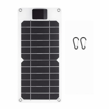 

5V Solar Charger 6W Outdoor Hiking Fishing Portable Solar Cell Phone Charging white