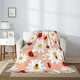 thumbnail image 2 of Throw Blanket for Couch Sofa and Bed, Daisy and Ladybug Super Soft Plush Throw Blanket, Fuzzy Cuteness Comfy Warm Washable Flannel Blanket & Throws for All Season 50"x40", 2 of 5