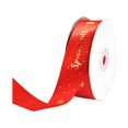 thumbnail image 2 of Trayknick Christmas Theme Wrapping Ribbon Snowflake Pattern Polyester Wedding Gift Christmas Ribbon Party Decor Style 14 1 Roll, 2 of 13