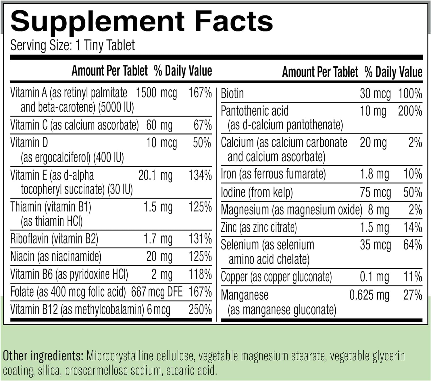 Freeda Multivitamin for Women and Men with Vitamin B1, B2, B6, B12, Folic Acid, and More, 100 Tablets