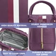thumbnail image 2 of Fit + Fresh Bloomington Womens Lunch Bag, Insulated Lunch Box With Containers, Plum Stripe, 2 of 7