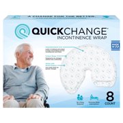 Pack of 2 QuickChange Male Maximum Absorbency Incontinence Wrap, One-Size, 8 Count