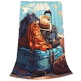 thumbnail image 2 of Fuzoiu Colorful Travel Luggage Gear Print Ultra-Soft Micro Fleece Blanket,All Seasons Flannel Throw, Lightweight Blanket for Bed, Sofa, Couch, Movie Night, Camping, and Travel-50"x40", 2 of 7