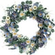 thumbnail image 1 of Corona de primavera, corona de flores artificiales, corona de puerta para ventana, hogar, oficina, Violeta, 1 of 8