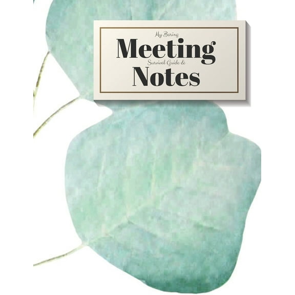 My Boring Meeting Survival Guide and Notes : 8.5x11 Meeting Notebook and Puzzle Book (Paperback)