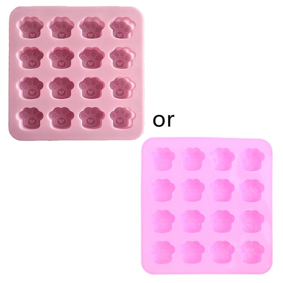 Necvior Silicone Molds Puppy Dog Paw Paw Print Silicone Mold Reusable Dog for Cat Silicone Mold Reusable Dog for Cat Paw Candy Chocolate Baking Mold Making