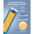thumbnail image 3 of VEVOR Whole House Water Filter Replacement Cartridge 4.5" x 20" Iron & Manganese, 3 of 9