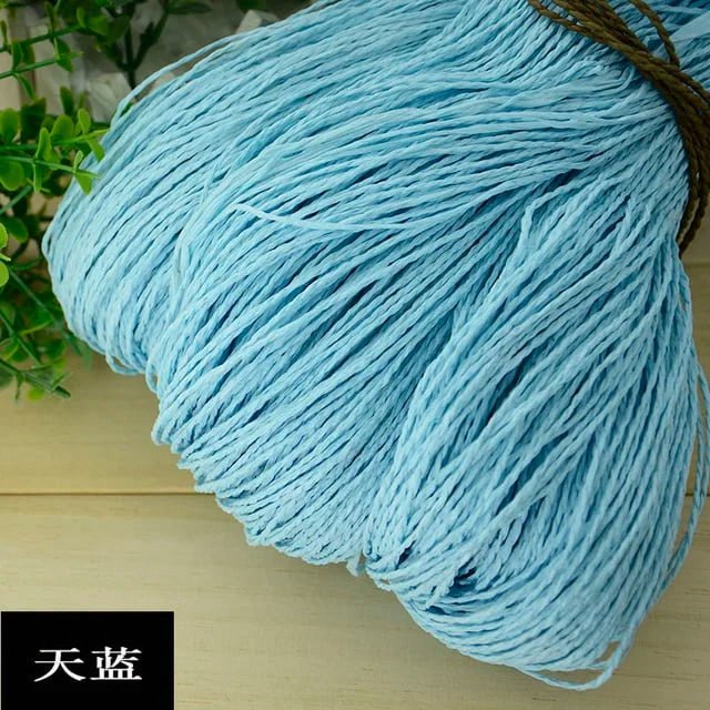 500g Summer Raffia Yarn Crochet Natural Paper Straw Threads Handcrafts For DIY Knitting Hat Handbag Purse Basket Rattan Material