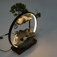 thumbnail image 4 of Lucky Flowing Water Ceramics Feng Shui Ornaments Tabletop Waterfall Fountain Indoor Water Fountain with Mist, 4 of 16