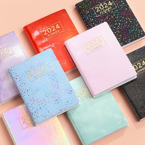 Daily Planner Leather Planner 2024 Pocket Calendar Organizer Notebook Weekly Monthly Planner Daily Planner Appointment Book Journal To Do List Notebook for Time Management Notepad
