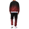 thumbnail image 4 of Mens Sweatsuits 2 Piece Big And Tall Long Sleeve Pullover Sweatshirts And Gradient Print Joggers Sweatpants Fall Casual Tracksuits, 4 of 5