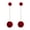 Red, variant on Fashion Women Double Faux Fur Ball Long Dangle Earrings Banquet Jewelry Gift