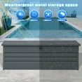 thumbnail image 5 of Zolyndo 260 Gallon Waterproof Outdoor Storage Box, Outside Metal Deck Storage Box for Patio Tools, 5 of 8