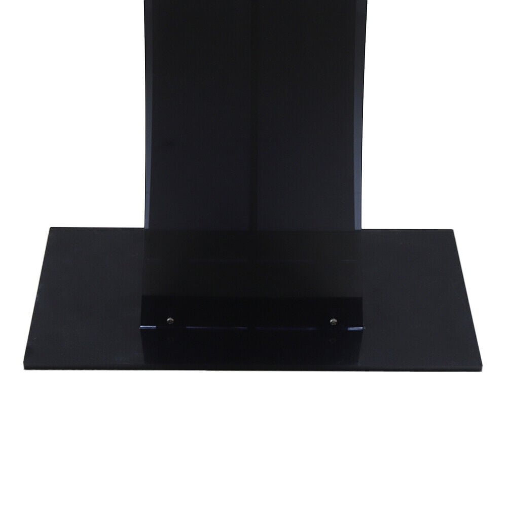 Miumaeov Acrylic Podium Clear Lectern Multipurpose Floor Standing  Pulpit for Church Lectern Wedding Restaurant Event Lightweight 23.62*15.75*43.31inch Black