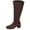 Coffee, variant on Dasayo Dress Women's Boots Mid-Calf Black Wide Width Fall Square Toe Fashion Boots Shoes Women 36
