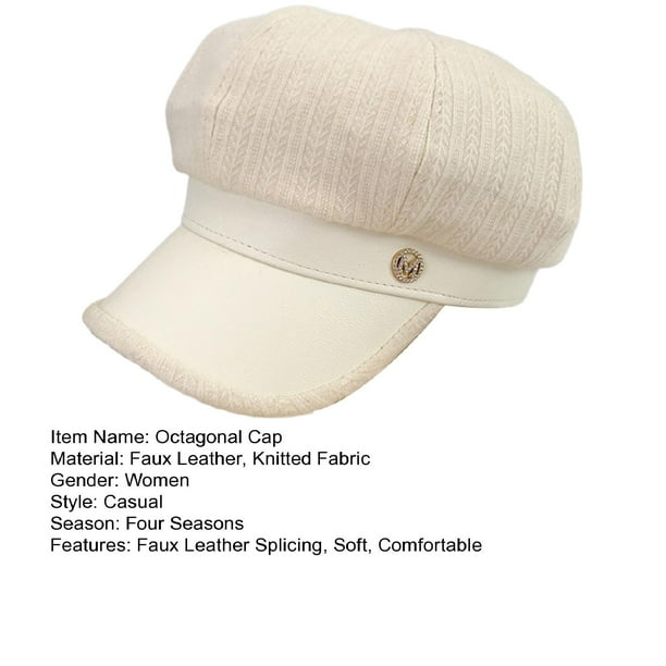 1893 Newsboy Cabbie Baker Boy Hat Beret Cap For Women Winter Tweed Fashion Plaid Newsboy Hat Striped Flat Ivy Visor Beret Cap for Women  main image 4