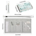 thumbnail image 3 of JIALIOU Nylon Trifold Card Wallet with ID Window Zipper Pocket for Men Women Teen Vintage Floral and Gingham, 3 of 7