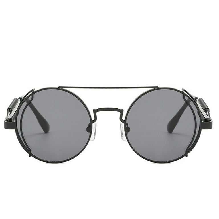 Steampunk Sunglasses Vintage Goggles Men Women Hippie Circle Uv 400  Cyberpunk Sun Glasses Eyewear