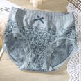 thumbnail image 4 of Ashirexll Panties for Women Sale! Seamless Underwear Women Pack, Mid-Waist Breathable Lace Butt Lifting 3PC Underwear Green A XL, 4 of 5