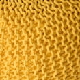thumbnail image 4 of Yellow Knitted Pouf, Round Cotton / Can Be Floor Cushion, 14in Package, 4 of 4