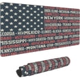 thumbnail image 1 of Gaming Mouse Pad,Desk Mat Extended Large America Flag with States Name Mouse Pad Mat with Non-Slip Base Stitched Edges Mousepad for Computer,Office,Keyboard and Laptop 31.5''''×15.7''''×0.12'''', 1 of 5