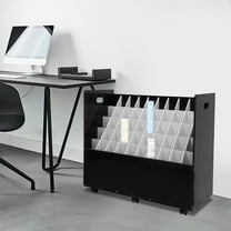 50-Slot Blueprint Organizer, Roll File Storage Holder Movable Roll File Cart
