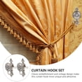 thumbnail image 5 of 2 Pack Curtain Wall Holdbacks Hook Towel Hooks 15x6x5cm Silver, 5 of 8