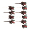 thumbnail image 1 of Billuyoard 10 unids/set de tallos de bayas rojas compactos y ligeros para decoraciones navideñas portátiles, ramas de pino Kits de decoración para fiestas Tipo 1, 1 of 6