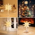 thumbnail image 5 of Lewondr Christmas Star Tree Topper, 11 Inch 3D Geometric Moravian Lighted Star Tree topper with Timer Function, Plugged Remote Control Treetop for Home Christmas Decoration,Glitter Silver, 5 of 9