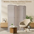 thumbnail image 2 of CL.HPAHKL 4 Panel Room Divider, Folding Privacy Screen 5.57 ft Tall Portable Wooden Wall Divider, Beige, 2 of 7