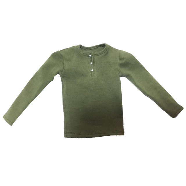 Camiseta de manga larga Sunnimix informal para hombre 1/6 verde