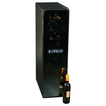 - Koolatron 18 bottle Dual Zone Wine Cooler with digital controls WC18, black