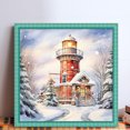 thumbnail image 2 of Hilo Algodón Bordado 11CT Faro en Nieve Punto Cruz 40x40cm Cgtredaw, 2 of 9