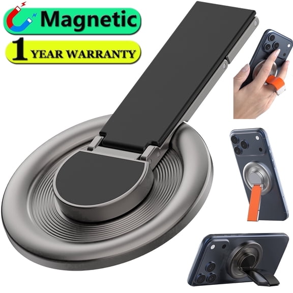 Magnetic Phone Grip Stand , Compatible with MagSafe Phone Stand Holder , Removable Magnetic Phone Ring Holder with Adjustable Kickstand