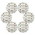 thumbnail image 3 of Round Placemats Set of 4 Heat Resistant Washable Kitchen Table Decorations 15.4in Christmas Decorations, 3 of 7