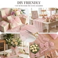 thumbnail image 2 of Inosoo Pearl Gauze Table Runner 30x120 inch, 10FT Romantic Sheer Tulle Table Runner with Pearls for Wedding Baby Shower, Pink, 2 of 7