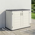 thumbnail image 3 of Outsunny 35 Cu.Ft Outdoor Storage Cabinet, Waterproof with Openable Top, 3 of 10