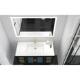 thumbnail image 4 of Solaria 48" Blue Wood Floating Vanity with White Top and Glass Facade, 4 of 10