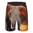 thumbnail image 6 of Naloa Elephant Sunset in Kenya Men's Beach Shorts, Surfing shorts, Swim trunks, Quick Dry Swim Trunks for Surfing Beach Fun - Medium, 6 of 9