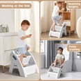 thumbnail image 5 of Soluxeo Step Stool for Toddlers, Foldable Two-Step Stool Featuring a Non-Slip Design and a Handle, Suitable for Various Uses in The Bathroom, Kitchen, Bedroom, 5 of 8