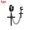 Black cross a, variant on Punk Cross Tassel Earrings Women Integrated Clip Stud Earring Christian Gothic Hip Hop Jewelry Metal Chain Ear Ring Earring Men