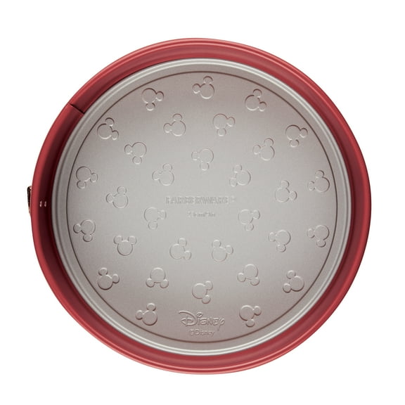 Farberware Disney Bake with Mickey Mouse 9 Inch Nonstick Round Springform Pan, Dishwasher Safe and Oven Safe to 450°F, Red