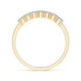 thumbnail image 2 of ANGARA Natural Half Eternity Seven Stone Aquamarine Wedding Ring in 14K Yellow Gold for Women (Size-2.5mm) | March Birthstone, Birthday, Anniversary, Jewelry Gift for Women | Natural Aquamarine Ring, 2 of 12