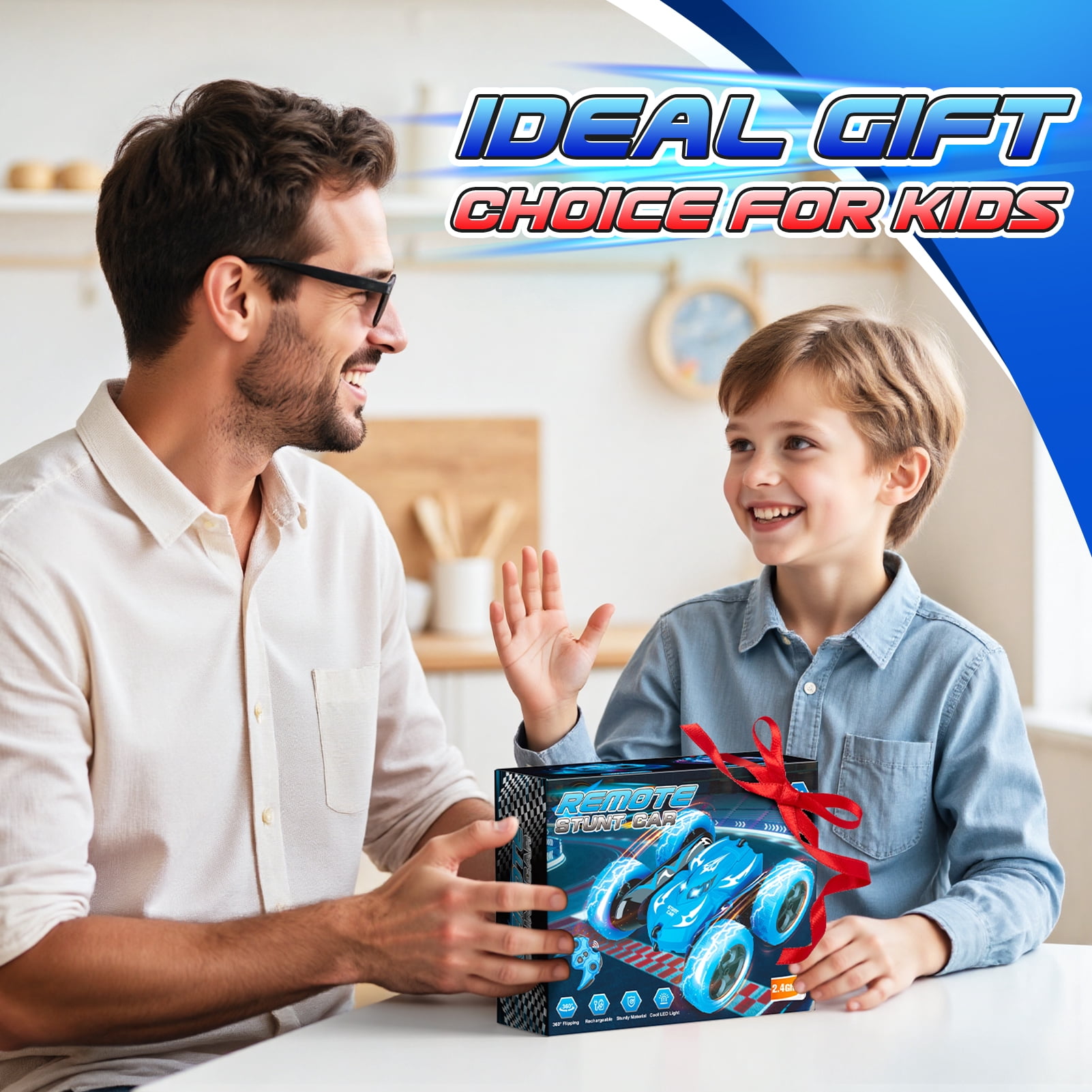 Remote Control Stunt Cars for Kids, 3 4 5 6 7 8 9 10 Year Old Boys Gifts, Rechargeable RC Cars for 3-12 Year Old, Outdoor Toys for Boys Christmas Birthday