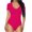 Hot Pink, variant on Lilgiuy Trendy Womens Causal Short Sleeve V-Neck Tight Fitting Jumpsuit for Daily Life