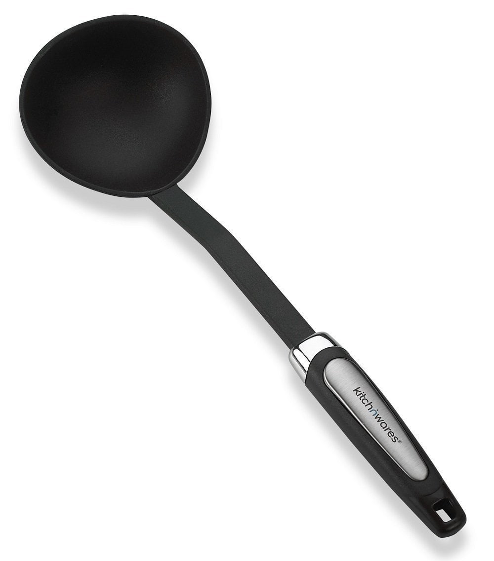 Nylon Soup Ladle Ergonomic Classic Heat Resistant Nonstick Nylon Soup
