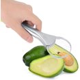 thumbnail image 2 of Rebanadora de aguacate 2 en 1, herramienta de acero inoxidable para aguacate, cortador de mango, removedor de núcleo, herramienta de cuchillo separador,11 Feliz Sencillez, 2 of 5