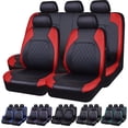 thumbnail image 1 of Juego Completo de Fundas para Asiento de Automovil Universal, Cubre Asientos para Auto Piel, Protector de Asientos para Auto, SUV, Coche, Camión, Furgoneta (Rojo), 1 of 8